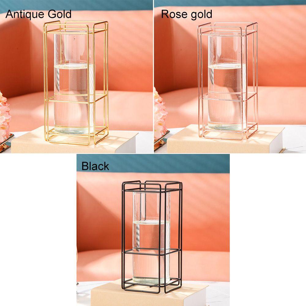 Chậu Kính Trồng Cây 24 Khung Sắt Nghệ Thuật Dành Cho Trang Trí Phòng Khách / Văn Phòng