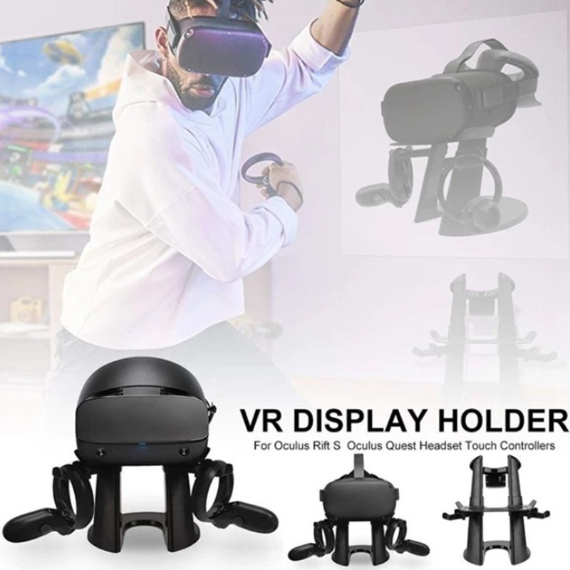 Giá đỡ tai nghe VR cho Oculus Quest 2 VR Bộ điều khiển báo chí gắn trên trạm Thích hợp cho Oculus Qu