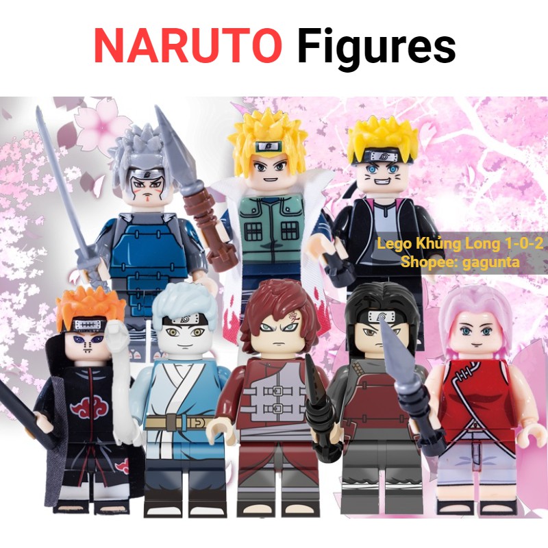 Naruto Lắp Ráp Lẻ 8 Nhân Vật Boruto Minato Gaara Hashirama Sakura Anime Kèm Phụ Kiện 2020 Hãng Lele