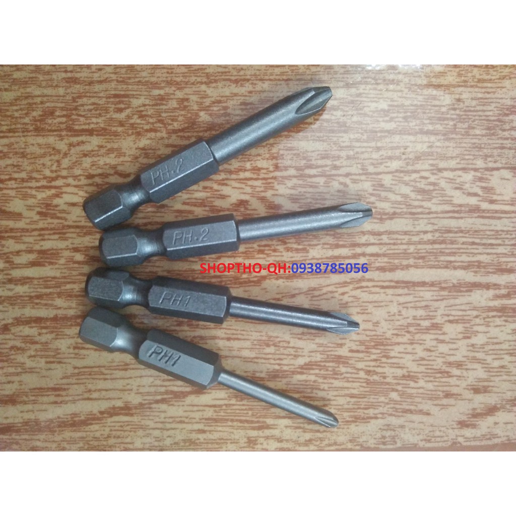 Mũi tô vít 4 cạnh chuôi lục giác dài 50mm