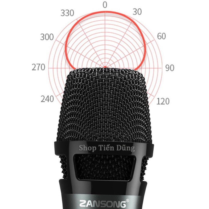 Micro không dây đa năng Zansong V6 dùng loa mọi loại loa hỗ trợ mic và amply bắt âm tốt nhỏ gọn dễ lắp đặt