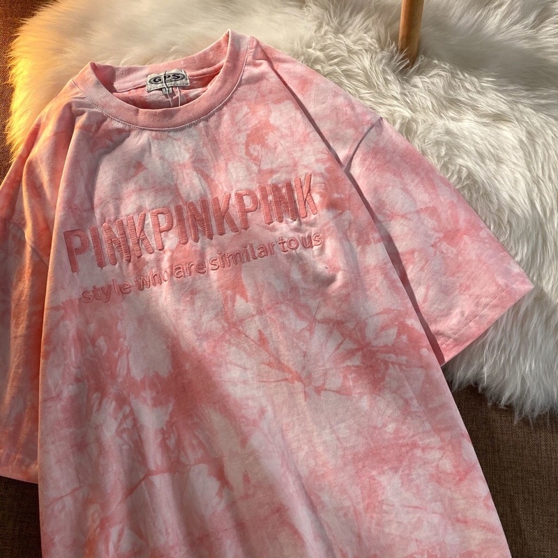 Áo Phông Loang In Chữ COFFE Unisex