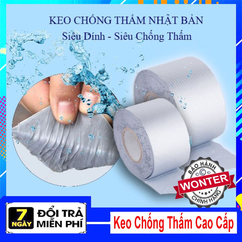 Băng Keo Dán Đa Năng Siêu Dính Chống Thấm, Dột Trần Nhà, Mái Tôn... dài 5m WONTER