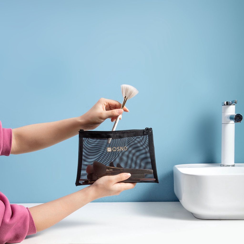 Túi Lưới Đựng Bút/Mỹ Phẩm Sức Chứa Lớn Phong Cách Mới Cho Nữ