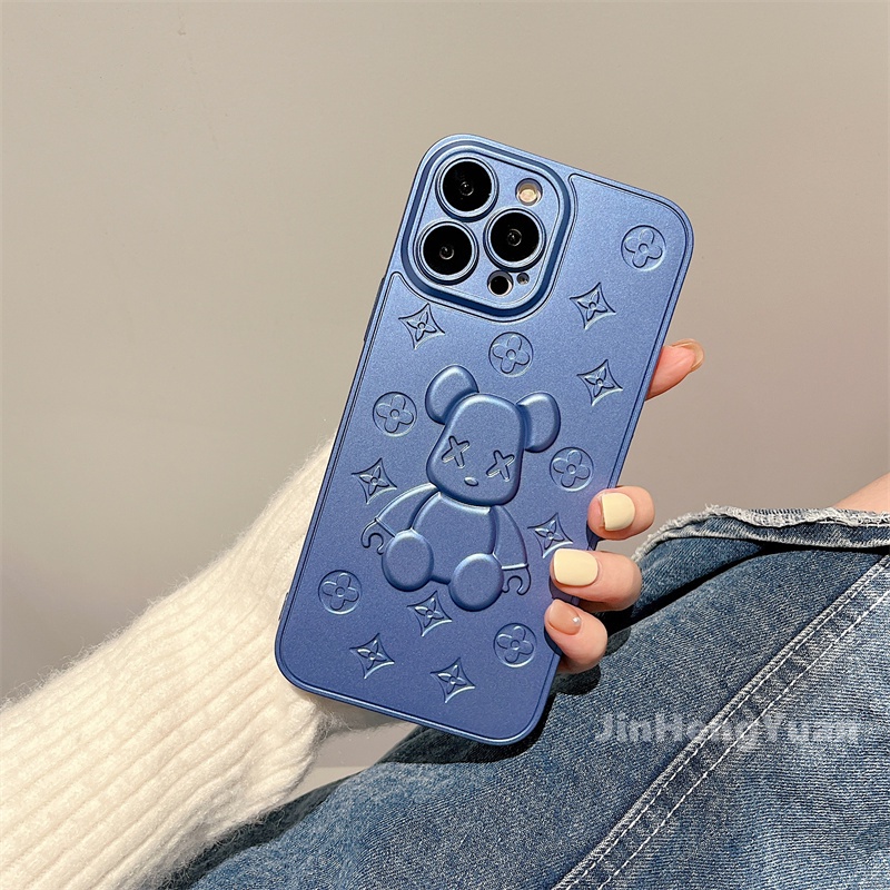 Ốp Điện Thoại Mềm In Hình Gấu Cho Iphone 13 12 11 Pro Max 7 8 Plus Xs Max