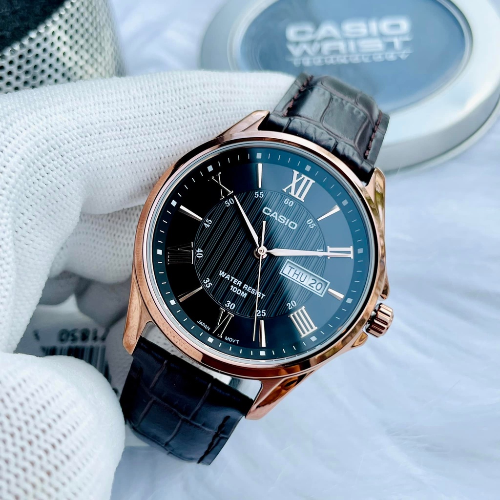Đồng Hồ Nam CASIO MTP-1384L-1AV Chính Hãng Tặng Dây Da Cao Cấp