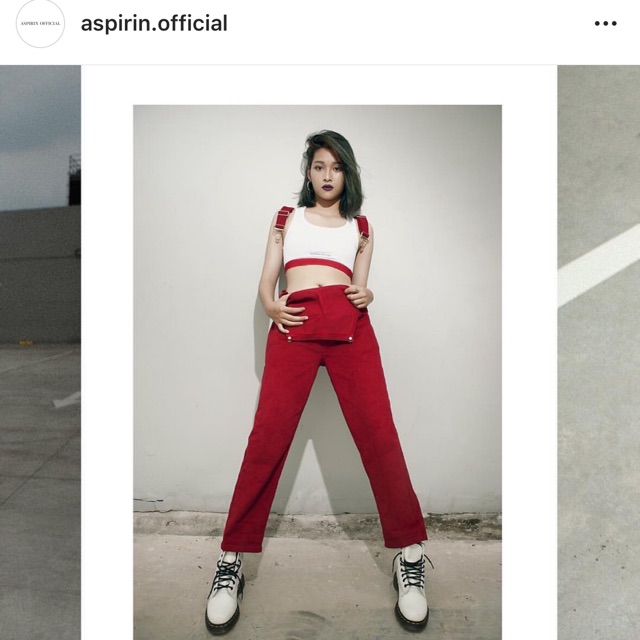 Red&amp;White croptop aspirin