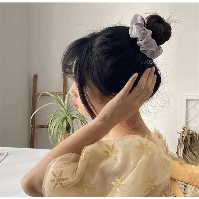 Buộc tóc scrunchies Buộc tóc hoạ tiết Trăng - Sao 1020N