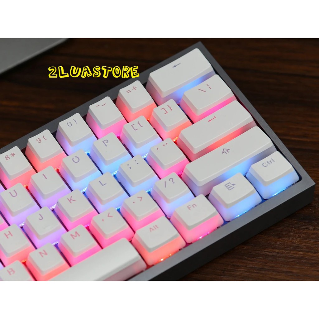 Bộ keycap Pudding PBT xuyên led nhiều màu