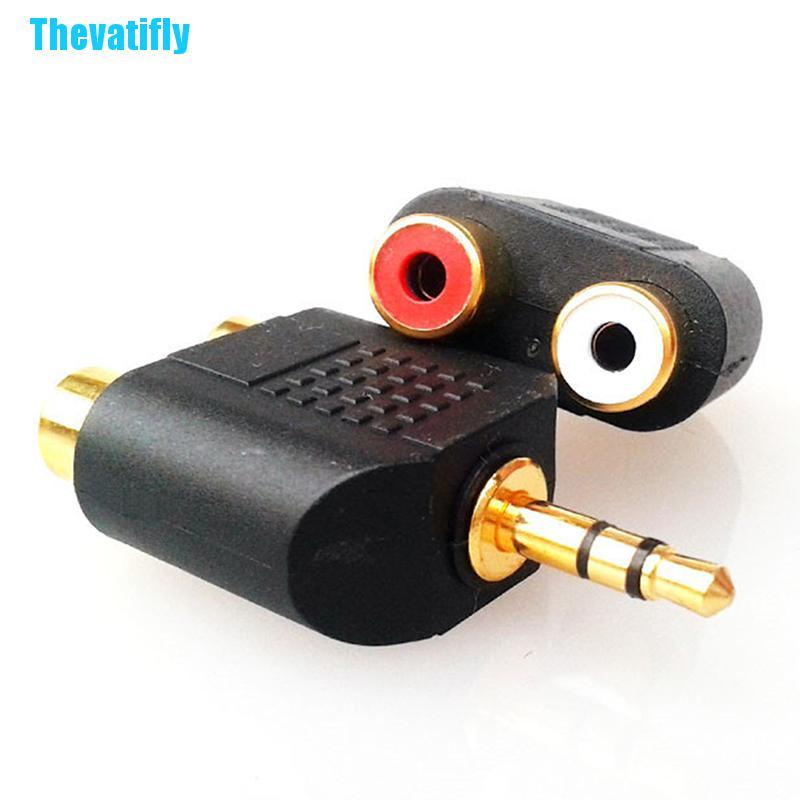 Đầu Chuyển Đổi Âm Thanh Từ Giắc Cắm 1 Sang 2 Rca 3.5mm Chuyên Dụng