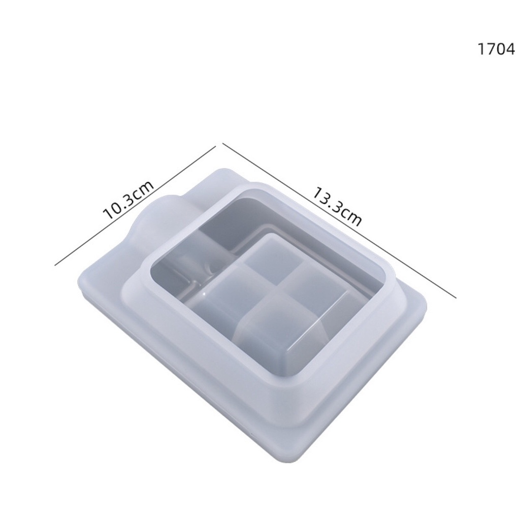 Khuôn resin làm gạt tàn hình chữ nhật khuôn silicone