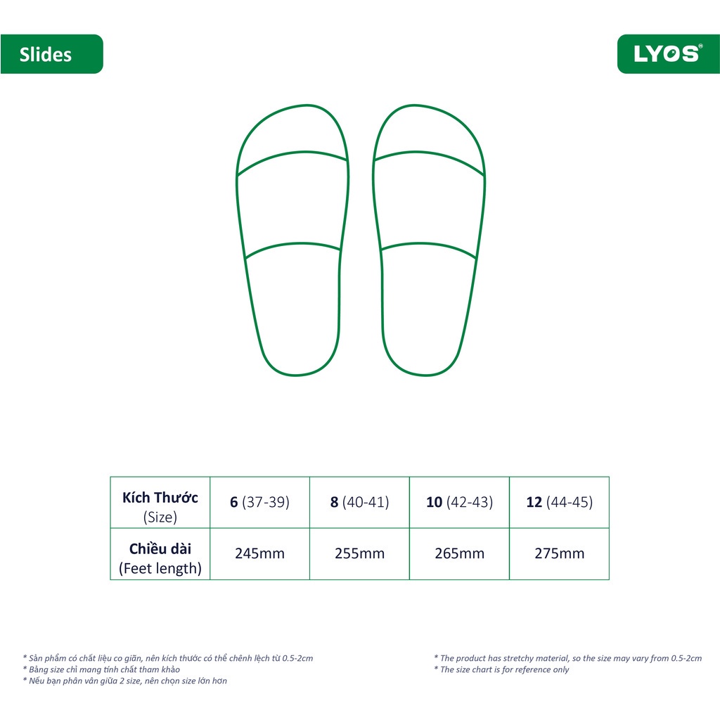 Dép BANHMI LYOS Slide Xanh