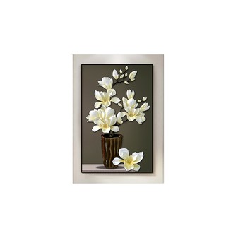 Tranh gắn đá toàn bộ - Tranh bình hoa Mộc Lan