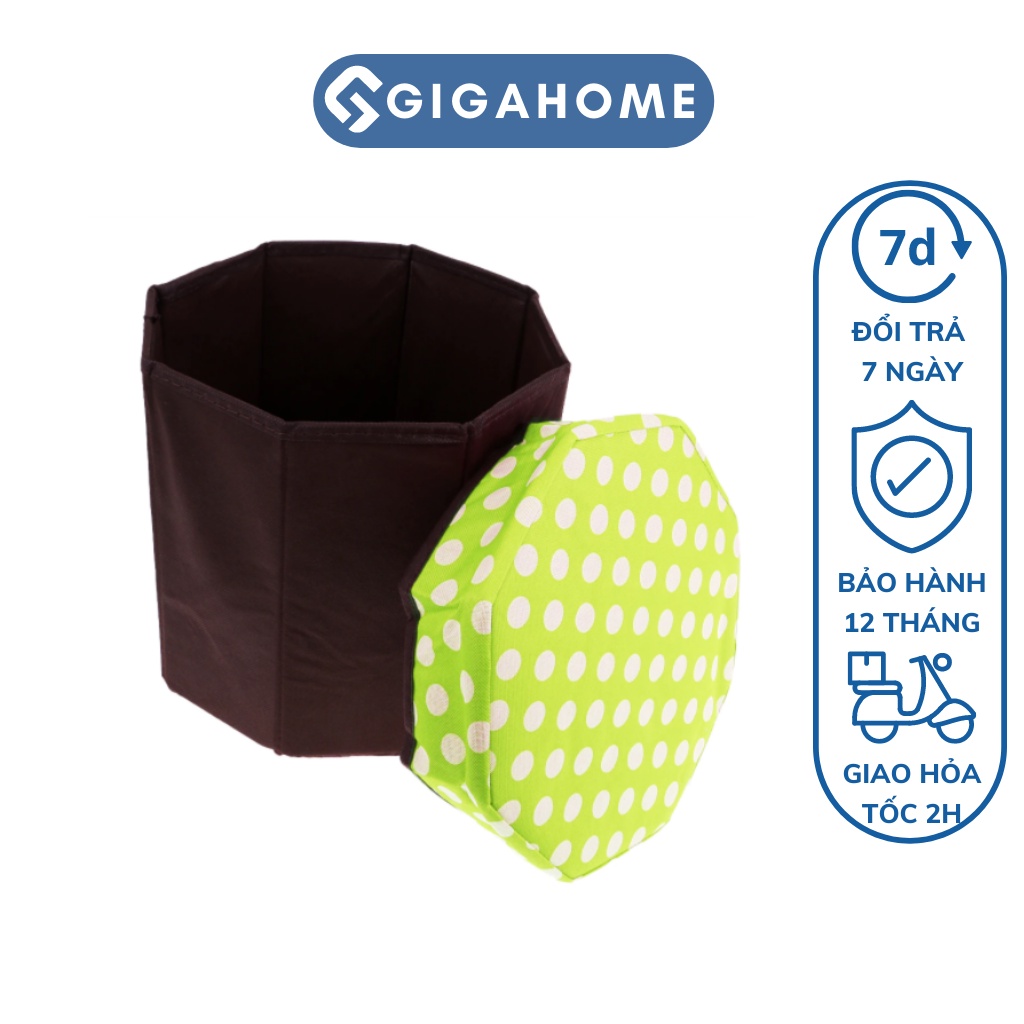 Ghế Hộp Đựng Đồ Đa Năng 2in1 GIGAHOME Cứng Cáp, Có Thể Gấp Gọn 3452