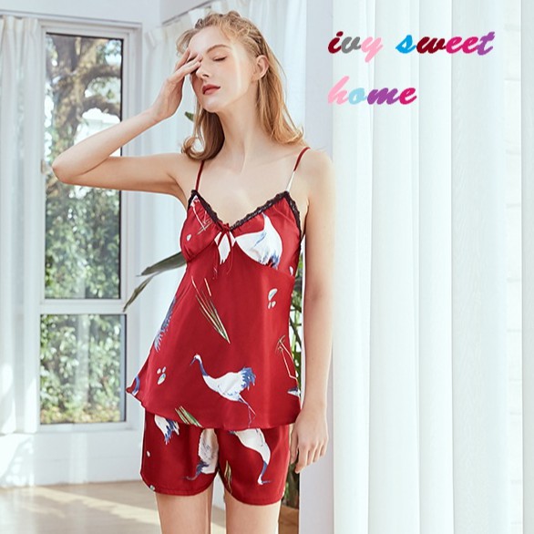 Bộ Hai Dây Ngắn  Đồ Mặc Nhà Mùa Hè  IVY334