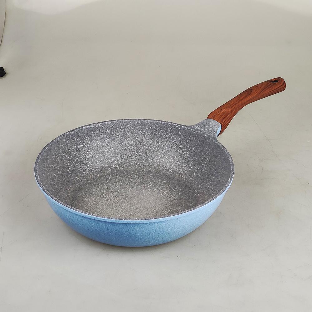 [Chính hãng] Chảo men đá xanh Sapphire 10 lớp chống dính Greencook GCP09 dùng được bếp ga, bếp hồng ngoại, bếp từ