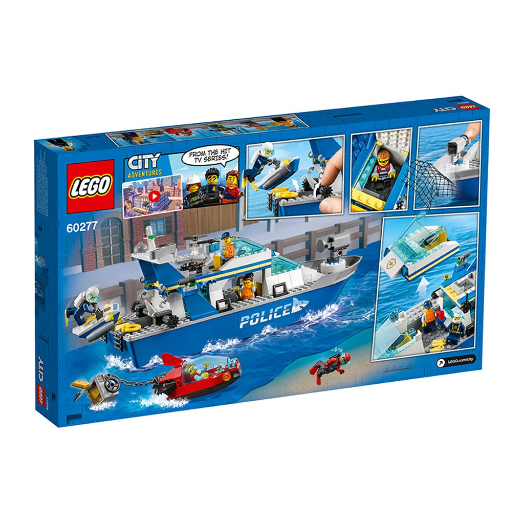 [Mã LIFEMKD99 giảm 8% đơn 300K] LEGO City Tàu Tuần Tra Cảnh Sát 60277