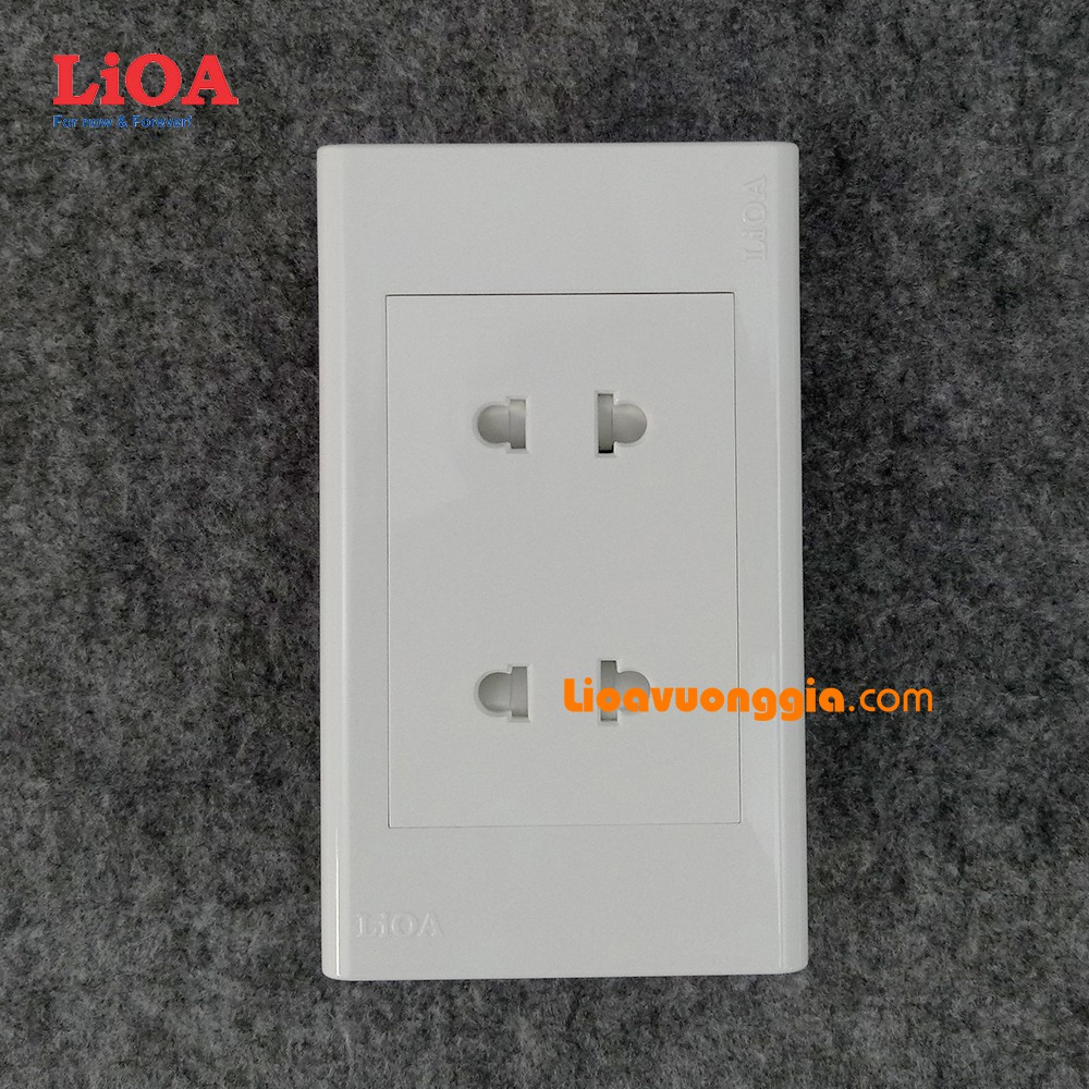 Ổ cắm điện đôi 2 chấu LiOA 16A - 3520W