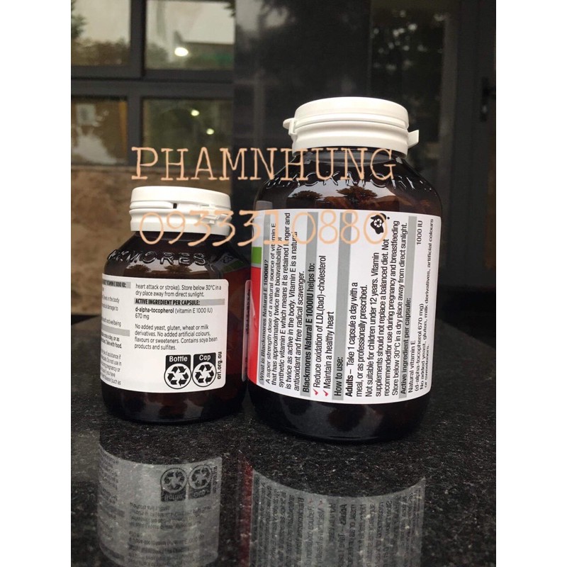 Viên Uống Vitamin E Blackmores Natural 1000IU Của Úc. | BigBuy360 - bigbuy360.vn