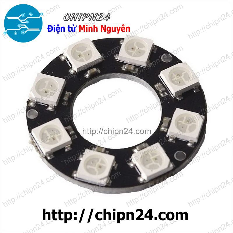 [1 CÁI] (F121.3) Mạch Led RGB Neopixel WS2812 5050 (8 LED TRÒN)