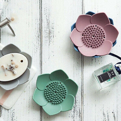 Khay đựng xà phòng rửa chén hình hoa sen bằng silicon thoáng khí
