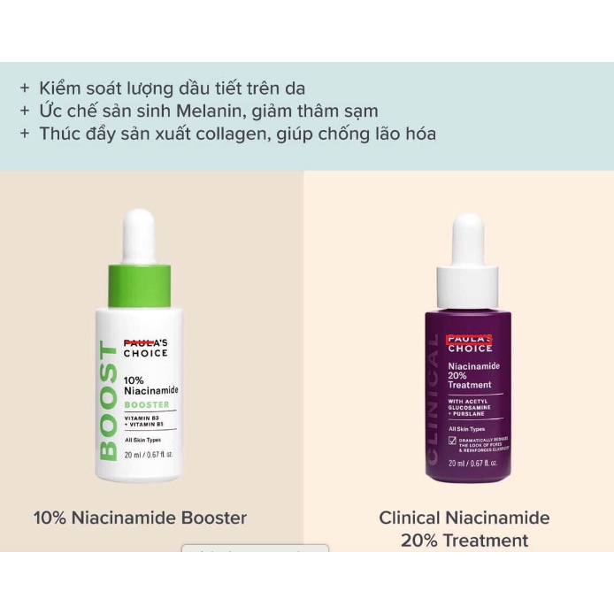 Tinh chất Niacinamide hỗ trợ thâm mụn