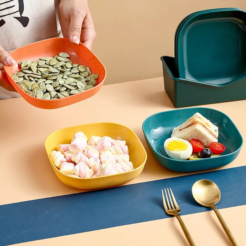 Set 8 Đĩa Rơm Lúa Mạch Đựng Trái Cây Bánh Kẹo