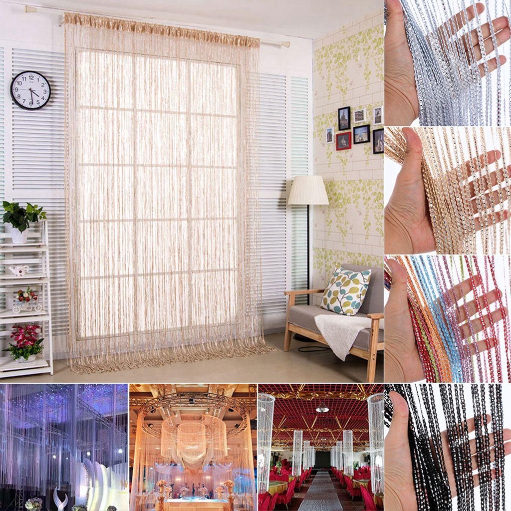 Rèm cửa sổ Dây Dạng Hạt Lấp Lánh Trang Trí Nhà Cửa