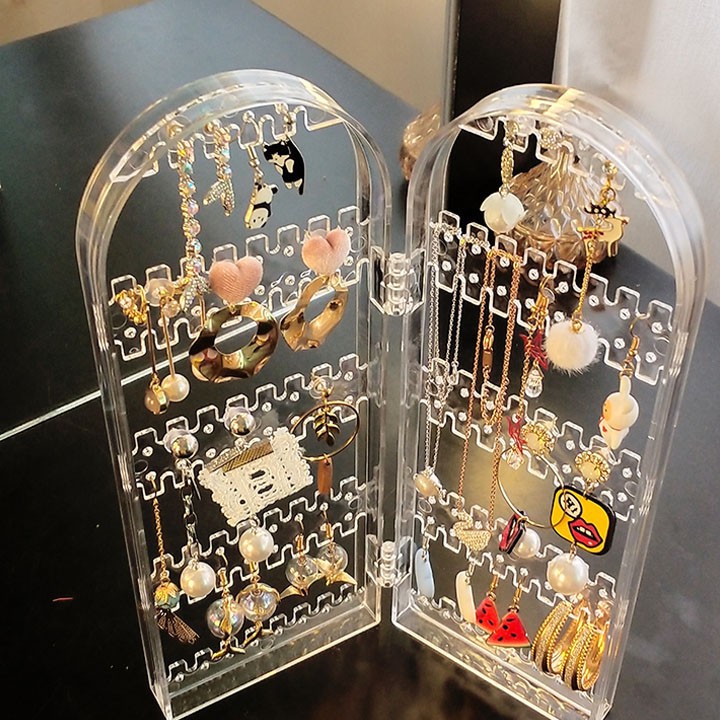 Giá treo khuyên tai - kệ đỡ trưng bày bông tai, trang sức bằng nhựa Mica Acrylic
