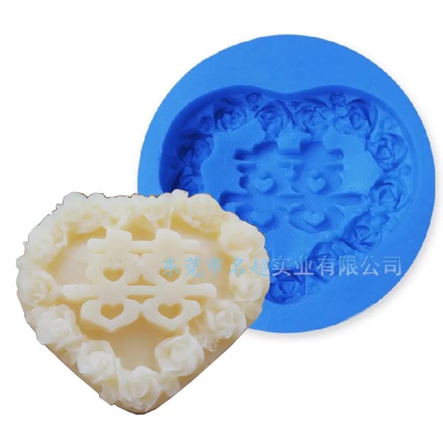 Khuôn silicon tim song hỷ