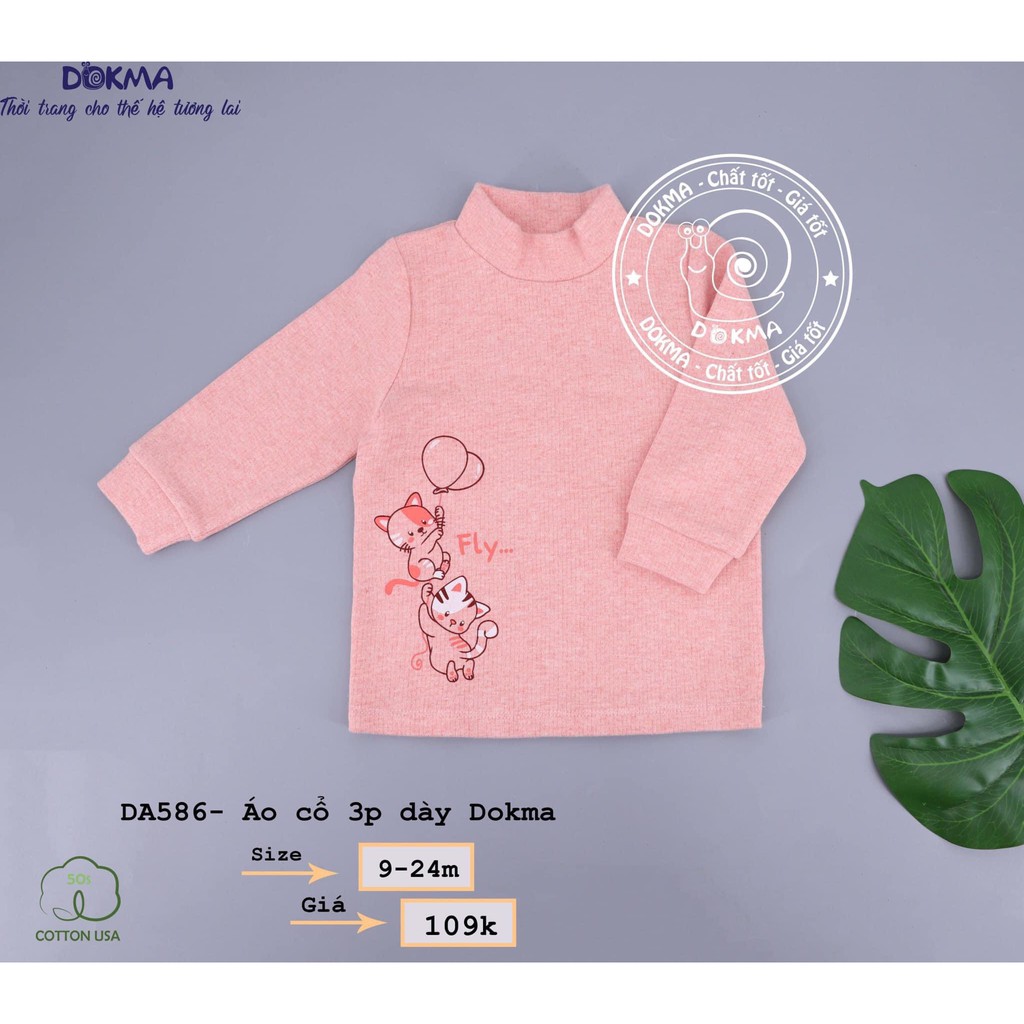 Áo cổ 3p dày Dokma (9-36m)