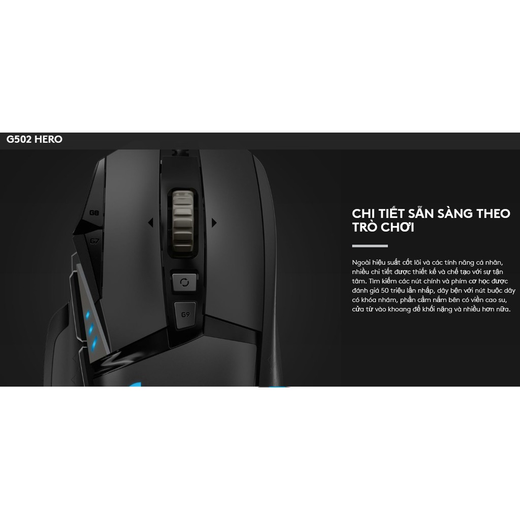 [Mã ELCLJUN giảm 7% đơn 500K] Chuột Logitech G502 Hero Gaming - Bảo hành chính hãng 2 năm | BigBuy360 - bigbuy360.vn