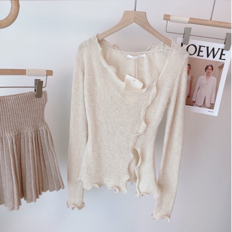 Set Áo Len Dài Tay Và Chân Váy Phong Cách Trẻ Trung Dành Cho Nữ