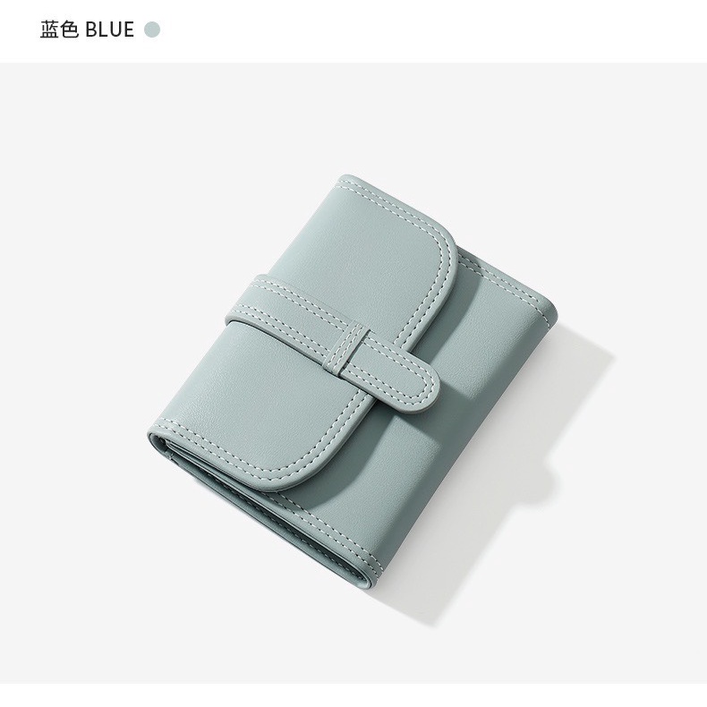 Ví/ Bóp Ngắn Đơn Giản Ngắn Nắp Giả Đút Dây Cầm Tay Cho Nữ ERASHOP 080077 - Xinh Xắn, Nhiều Ngăn, Rẻ Đẹp