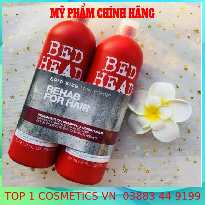 Dầu Gội - Xả Tigi Bed Head Phục Hồi Cấp Độ 3 1500ML - Siêu Mền Mượt Và Tạo Độ Phồng Cho Tóc( Tặng Tinh Dầu  Bưởi)