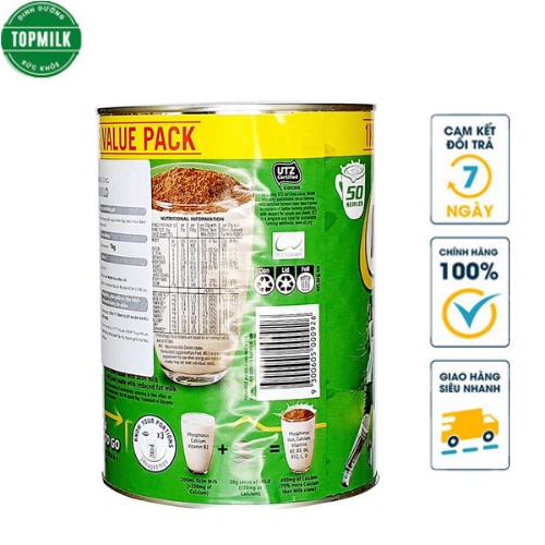 Sữa bột Milo Úc hộp 1kg