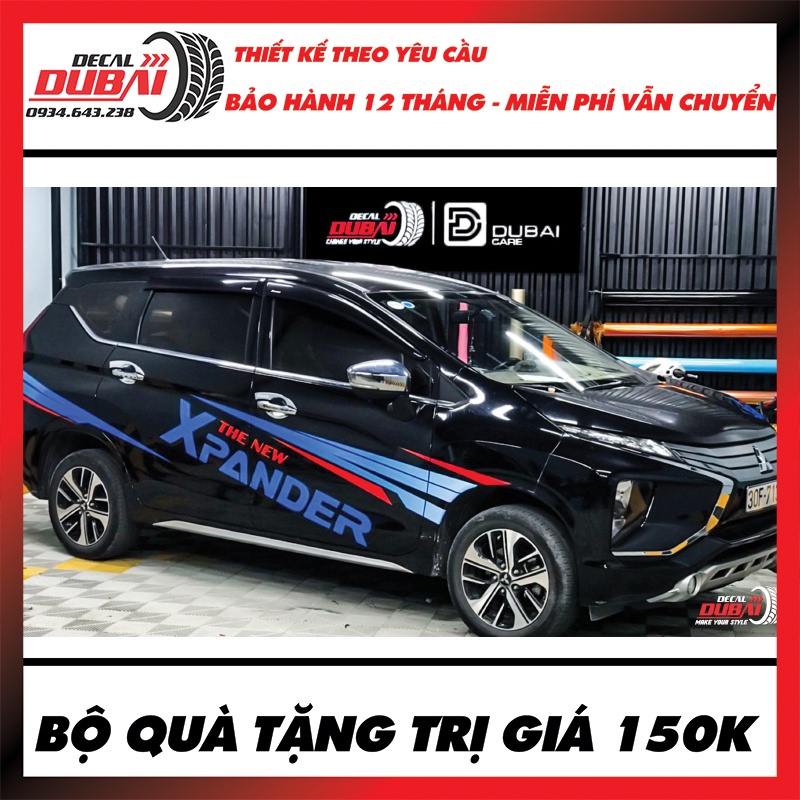 Tem Dán Sườn Xe Xpander Đen The New - Thiết kế và chỉnh sửa tuỳ ý - Decal Dubai