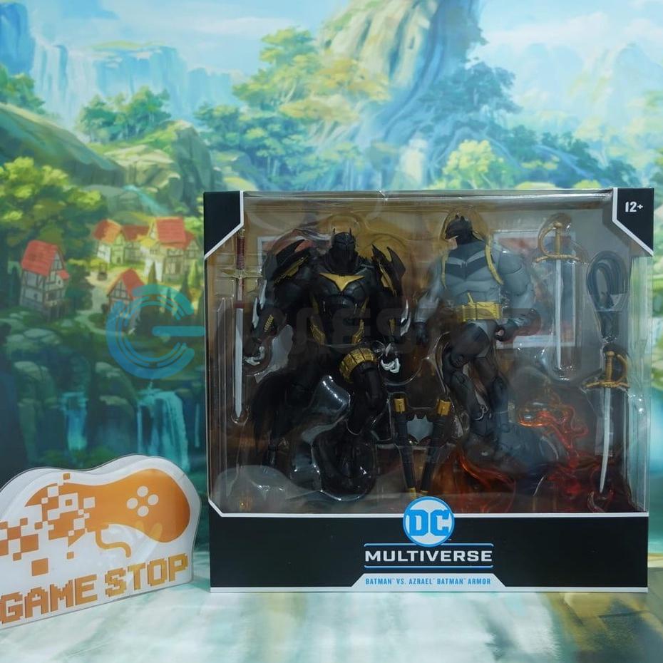 Mô hình DC Multiverse Batman vs Azrael Batman Armor Batman Curse of The White Knight 2 Pack 18cm McF