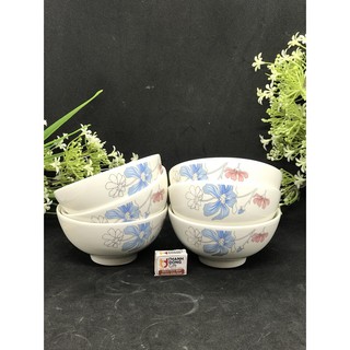 (Album thanh lý) Bộ 6 bát cơm sứ Bát Tràng hoa siêu đẹp (80k còn 50k)