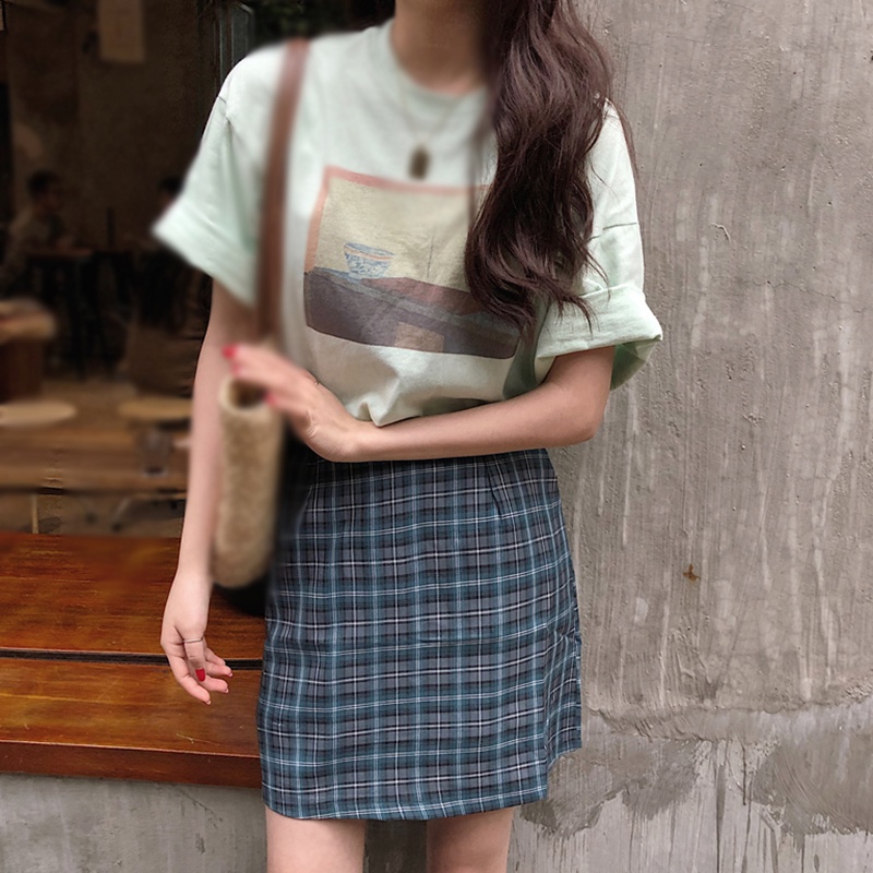 Áo Thun Tay Lỡ Áo Thun Tay Ngắn Cổ Tròn In Họa Tiết Thời Trang Cho Nữ Áo Thun Form Rộng