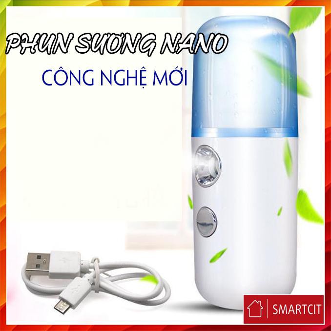 Máy Phun Sương Xông Hơi Mặt NaNo Mini Cầm Tay Hỗ Trợ Dưỡng Da Cấp Nước Tối Đa - Loại xịn