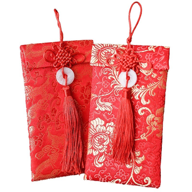 10 bao lì xì thổ cẩm - Bao Lì Xì Vải Gấm Nhiều Hoa Văn Cao cấp Ngày Tết,Cưới Hỏi, Nạp Tài.