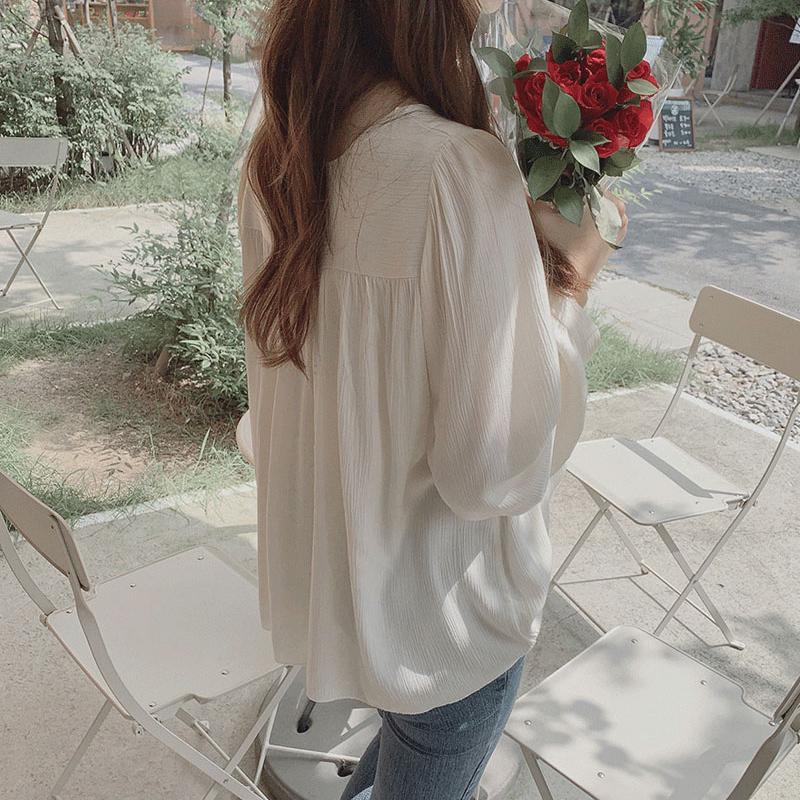 Áo Chiffon Nữ Tay Dài Dáng Rộng Thời Trang 2021