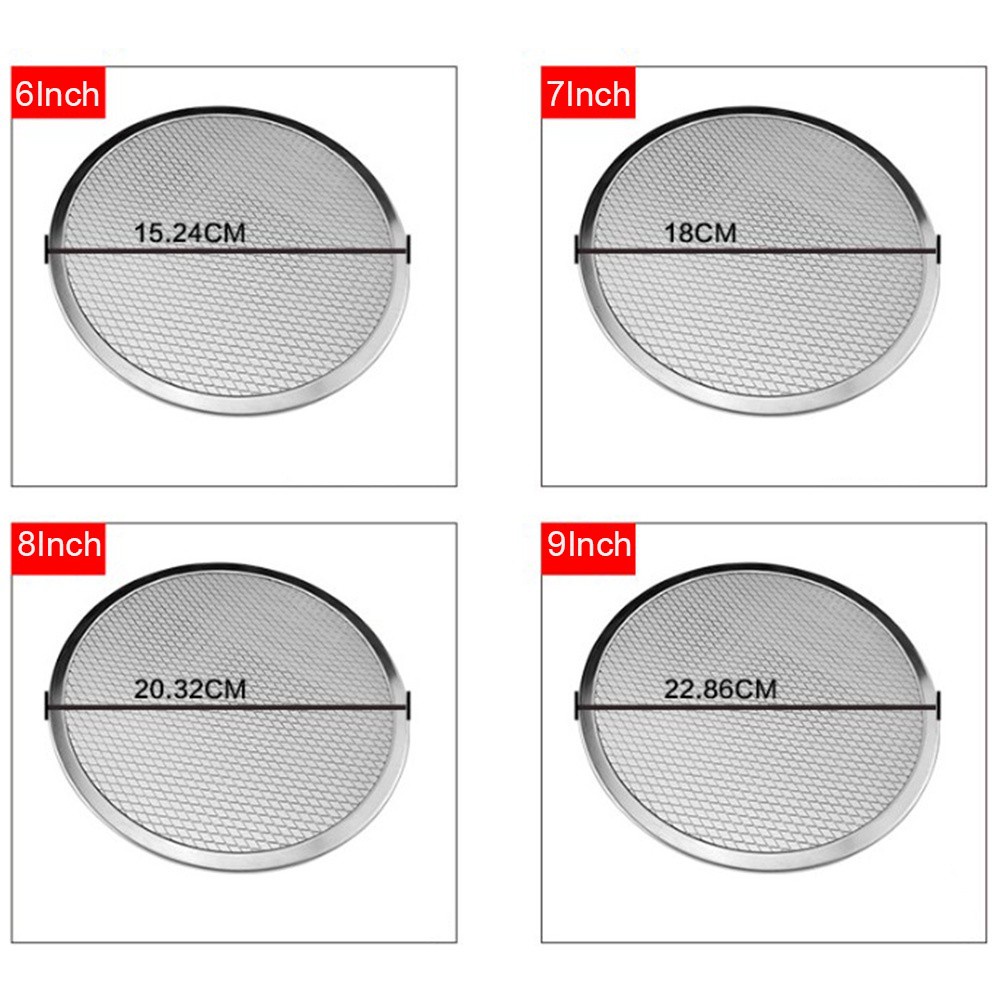 Epoch Khay Nướng Bánh Pizza 6 / 7 / 8 / 9 Inch Bằng Nhôm Dạng Lưới Không Đường May