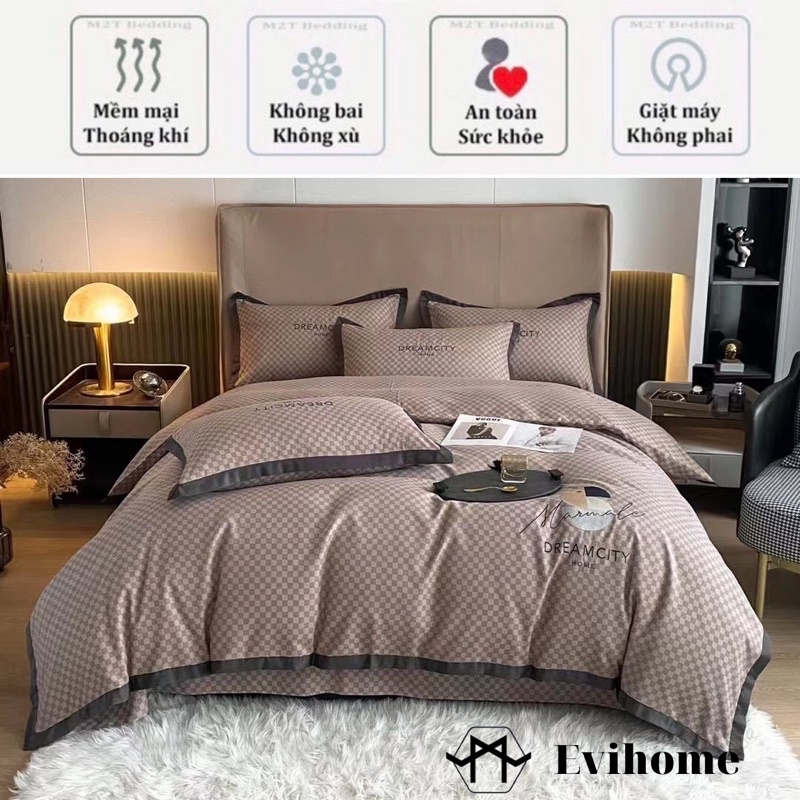 Bộ chăn ga gối Cotton linen DREAM CITY thế hệ mới sét này bên em mới về ạ❤️