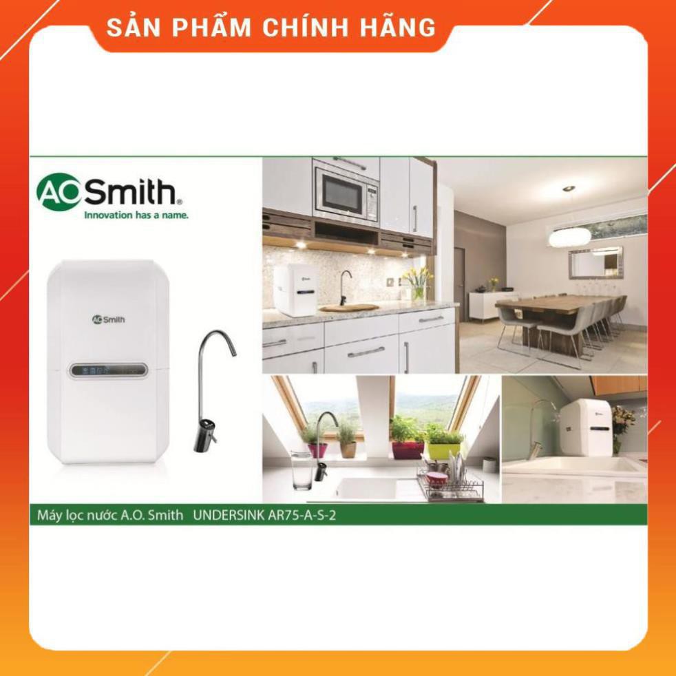 [Hỏa tốc 1 giờ] [FREESHIP] Máy lọc nước A.O.Smith AR75-A-S-2 - Hàng chính hãng, BH 12 tháng Huy Anh