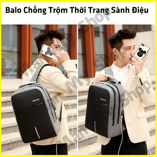 Balo Laptop Chống Trộm, Túi Cặp Đựng Laptop 15.6 inch Chống Sốc Cho Dân Văn Phòng Đi Làm Man My Shop