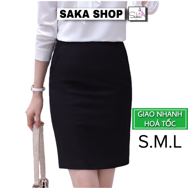 Chân váy bút chì công sở chất thun dày dặn ngang gối