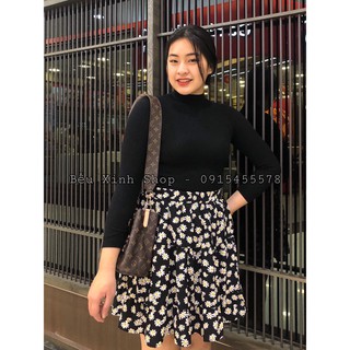 CHÂN VÁY HOA CÚC CẠP CHUN SIÊU XINH