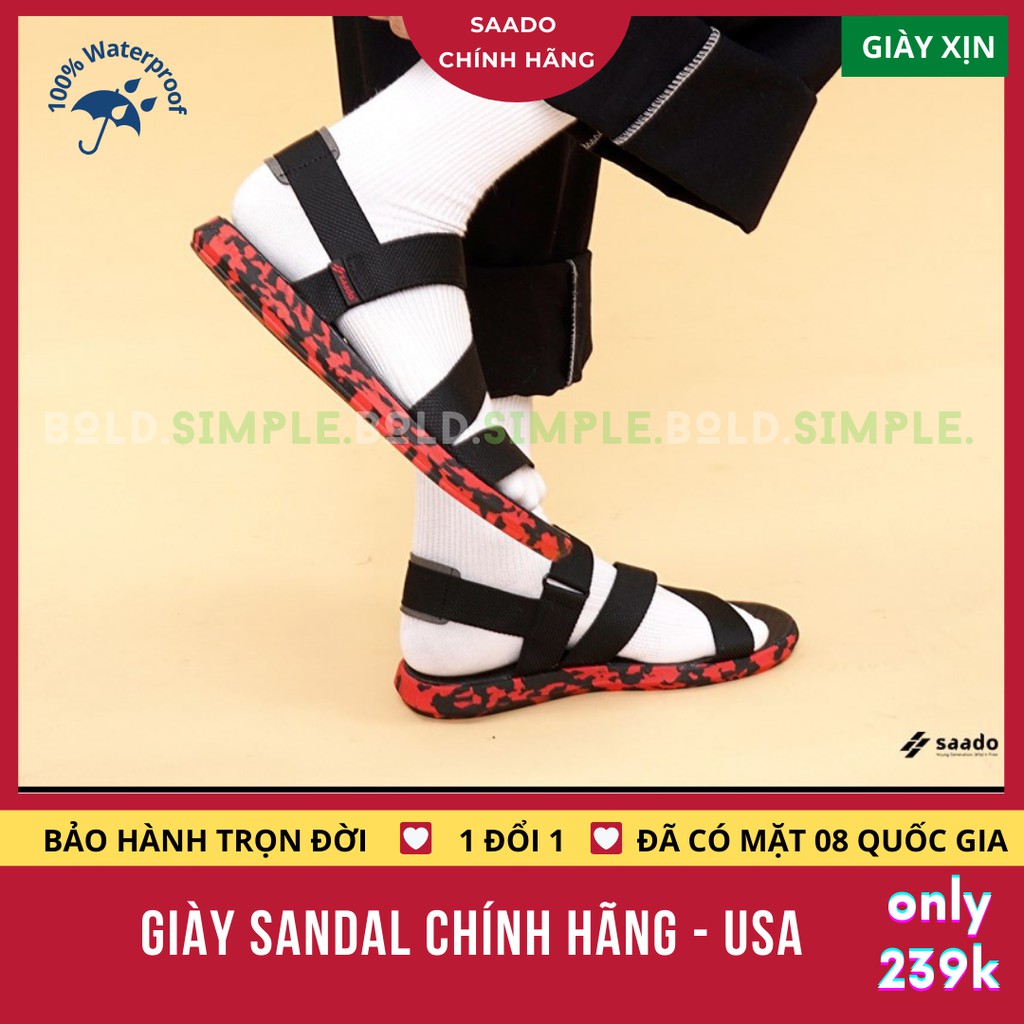 Giày Sandal Nam Nữ Cho Học Sinh Cấp 2 3 Chống Trơn Trượt Hôi Chân Đế Cao Siêu Nhẹ Đi Du Lịch Hãng Chính Hãng Mỹ [CL09]